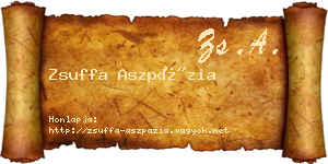 Zsuffa Aszpázia névjegykártya